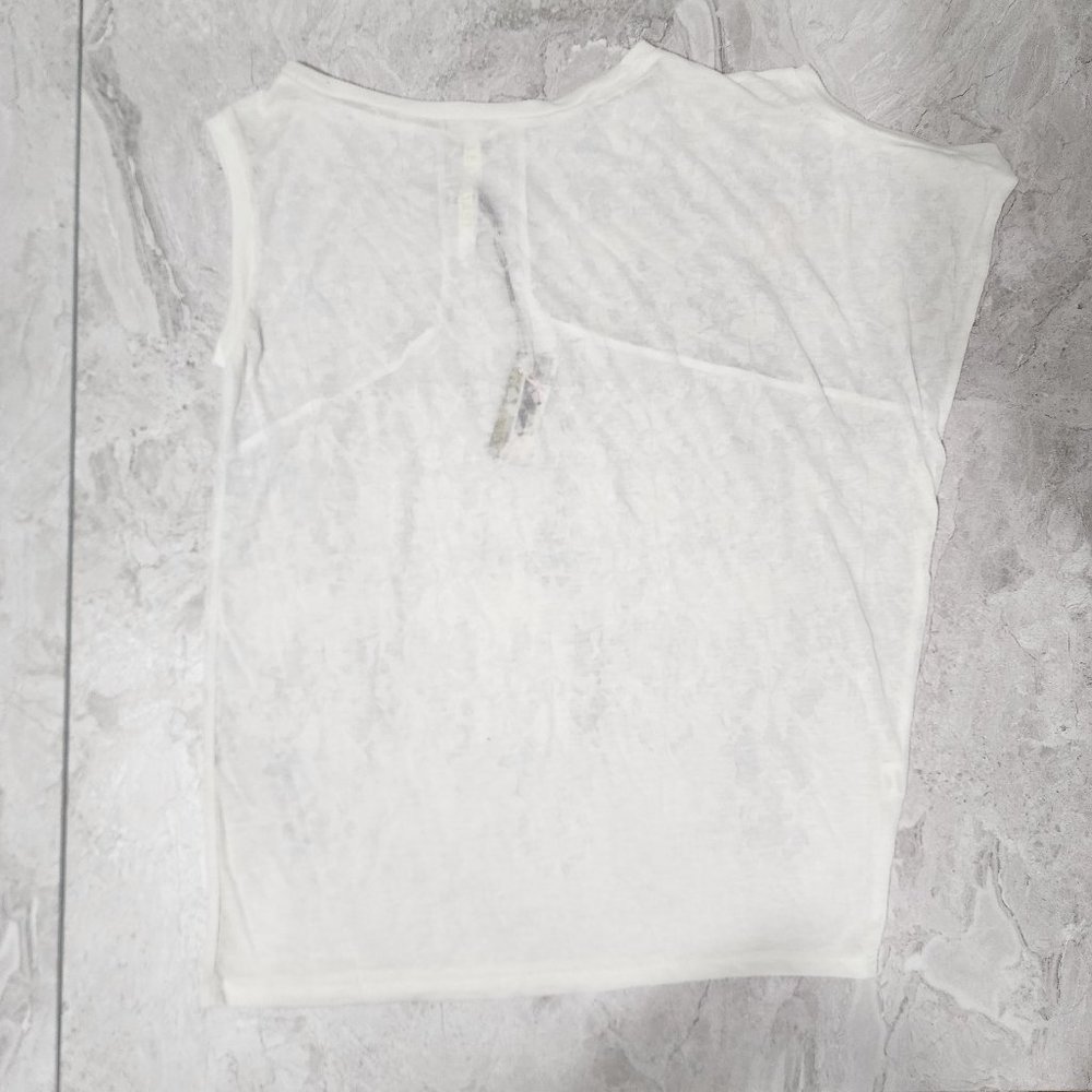 Left Coast By Dolan Drape Arm Tee Women's White Size Medium New